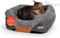 K&H Heated Cat Bed, Thermo-Pet Lounge Sleeper Indoor - Small 20.5 X 19.5 X 6.5 Inches