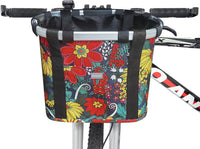 Bicycle Basket Dog Bike Handlebar Basket Front - Red Flower