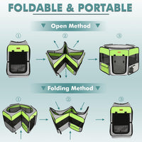 Akinerri Portable Dog Playpen - X-Large / Green - image 4