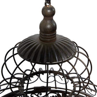 Deco 79 Vintage Metal Free-Standing Birdcage, 14" x 14" x 47", Black