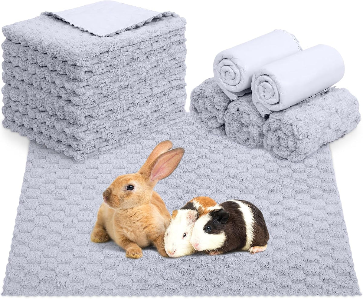 SmoothNovelty 5 Pcs Waterproof Guinea Pig Cage Liner - Gray / 18" X 24" / Waffle