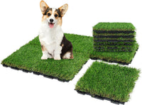 Interlocking Fake Grass Tiles Pad for Dogs Potty Training - 6 / Plastic