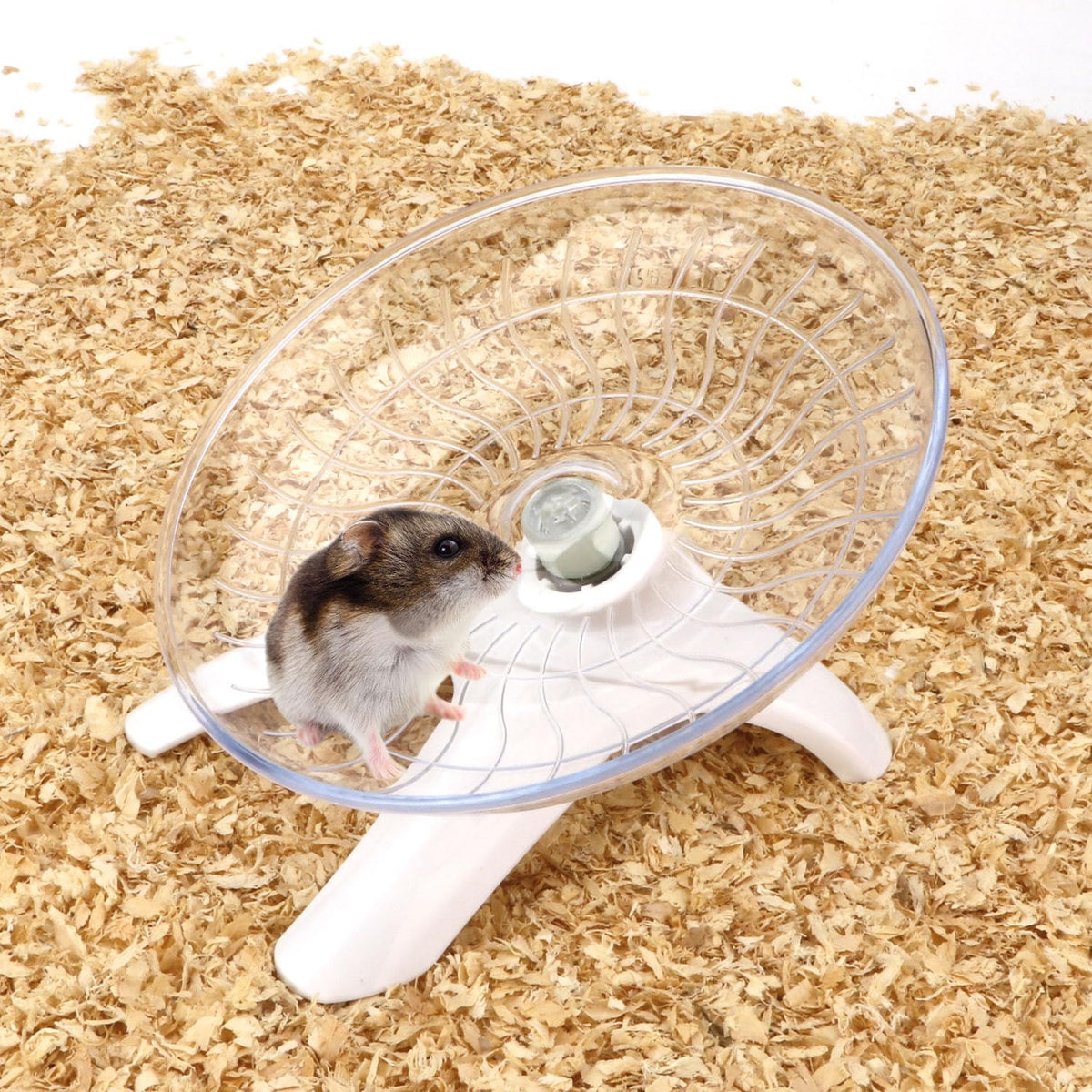 Hamster Wheel Flying Saucer Silent Exercise Wheel Running Wheel - White - image 2