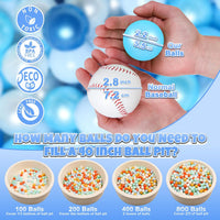 GOGOSO Ball Pits Balls for Toddlers Pack of 50 100 200 Plastics Shape - Pearl Blue Colors / 50 balls - image 2