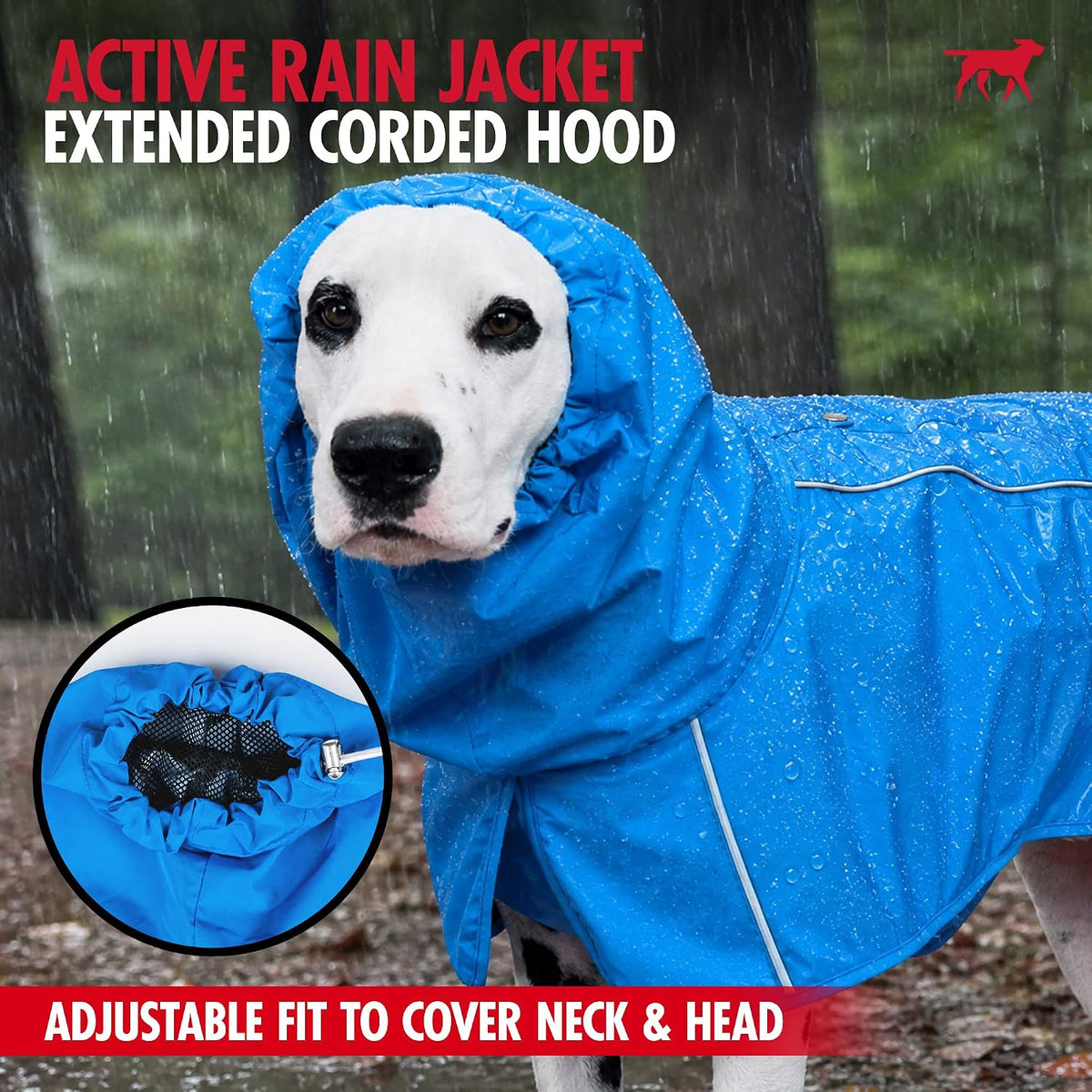Tuff Pupper Waterproof Dog Raincoat - Pacific Blue / Large (40-60 lbs) - image 3