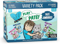 Weruva B.F.F. Play - Best Feline Friend Paté Lovers, Aw Yeah!, Paté Jamboree! Variety Pack, 3oz Pouch (Pack of 12)
