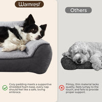 Warmrest extra thick orthopedic bolster dog bed for large dogs with plush sherpa fleece - view 3