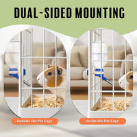 Choco Nose Patented No-Drip Water Bottle/Feeder for Guinea Pigs/Hamsters/Bunnies/Ferrets/Other Small Pets, Critters and Animals - for Cages, Crates or Wall Mount. 10.2oz. Nozzle 10mm, Blue (C128)