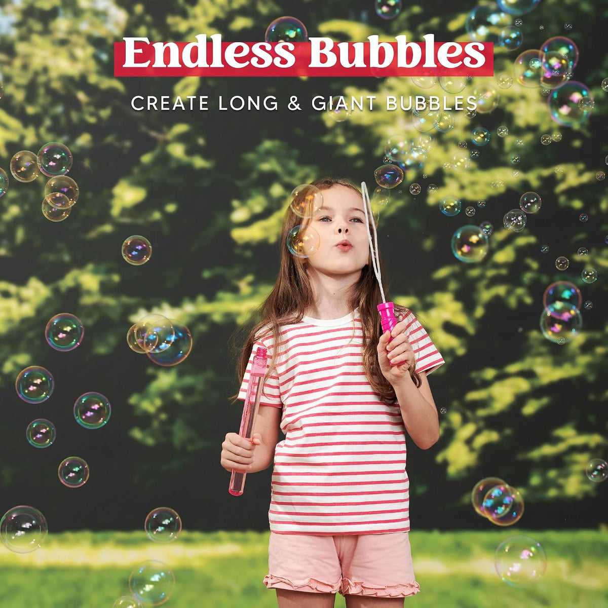 JOYIN 14.6’’ Big Bubble Wands for Kids, Outdoors Toy Activity - Bubble Wand 6 PCS - image 2
