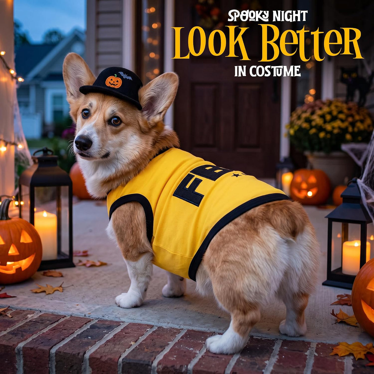 Parisian Pet Dog Halloween Costume - FBI / Large - image 3