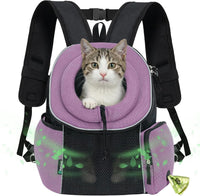 PetAmi Dog Carrier Backpack, Hands Free Front Pet Carrier - Purple / 16.5"L x 10.0"W x 17.0"H