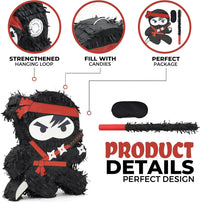 Mushroom Pinatas Bundle with a Blindfold and a Bat - Ninja - image 3