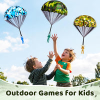 Yeeeasy Tangle-Free Parachute Toys for Kids Outdoor Flying Game - Standard 4Pcs - image 2
