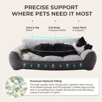 Warmrest extra thick orthopedic bolster dog bed for large dogs with plush sherpa fleece - view 2