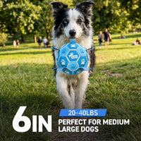 QDAN Dog Balls, Outdoor Dog Toys - Medium Size 2 / White-Blue - image 2
