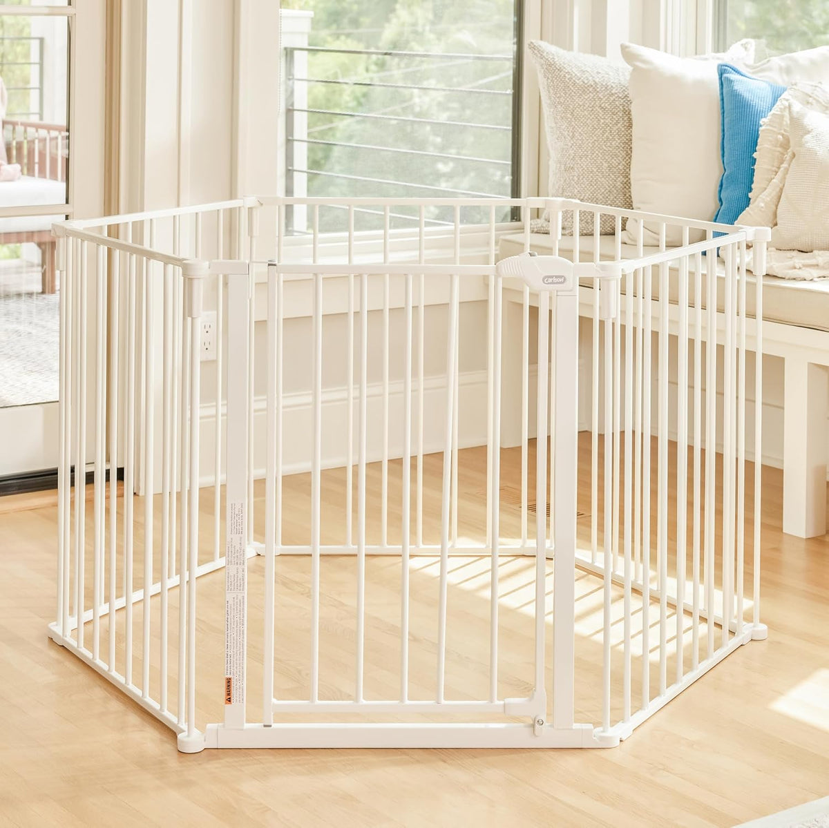 Carlson 6-Panel Convertible Pet Yard & Extra Wide Metal Dog Gate - image 4