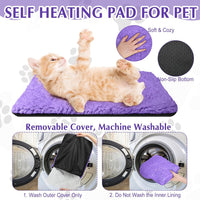 Drydiet 4 Pack Self Warming Cat Mat for Pets - 16 x 20 Inch / Purple / Solid - image 3