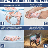 Spark Paws Dog Cooling Vest, Evaporative Summer Cooling - Peaches / Small - image 3