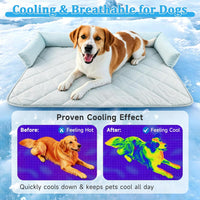 Dog Cooling Mat, Premium Lightweight Pet Cooling Blanket Bed Cover for Dogs, Cat, Puppies | Ice - Large / Cooling Mat+Pillow - image 3