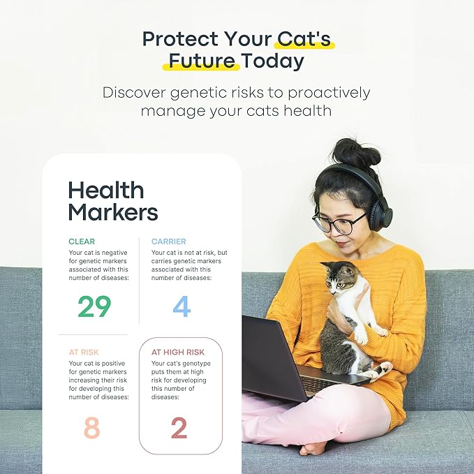 Basepaws Cat DNA Test Kit 2 Pack- Comprehensive Breed, Health and Dental Analysis Across 114 Traits for Accurate and Easy-to-Use Genetic Insights