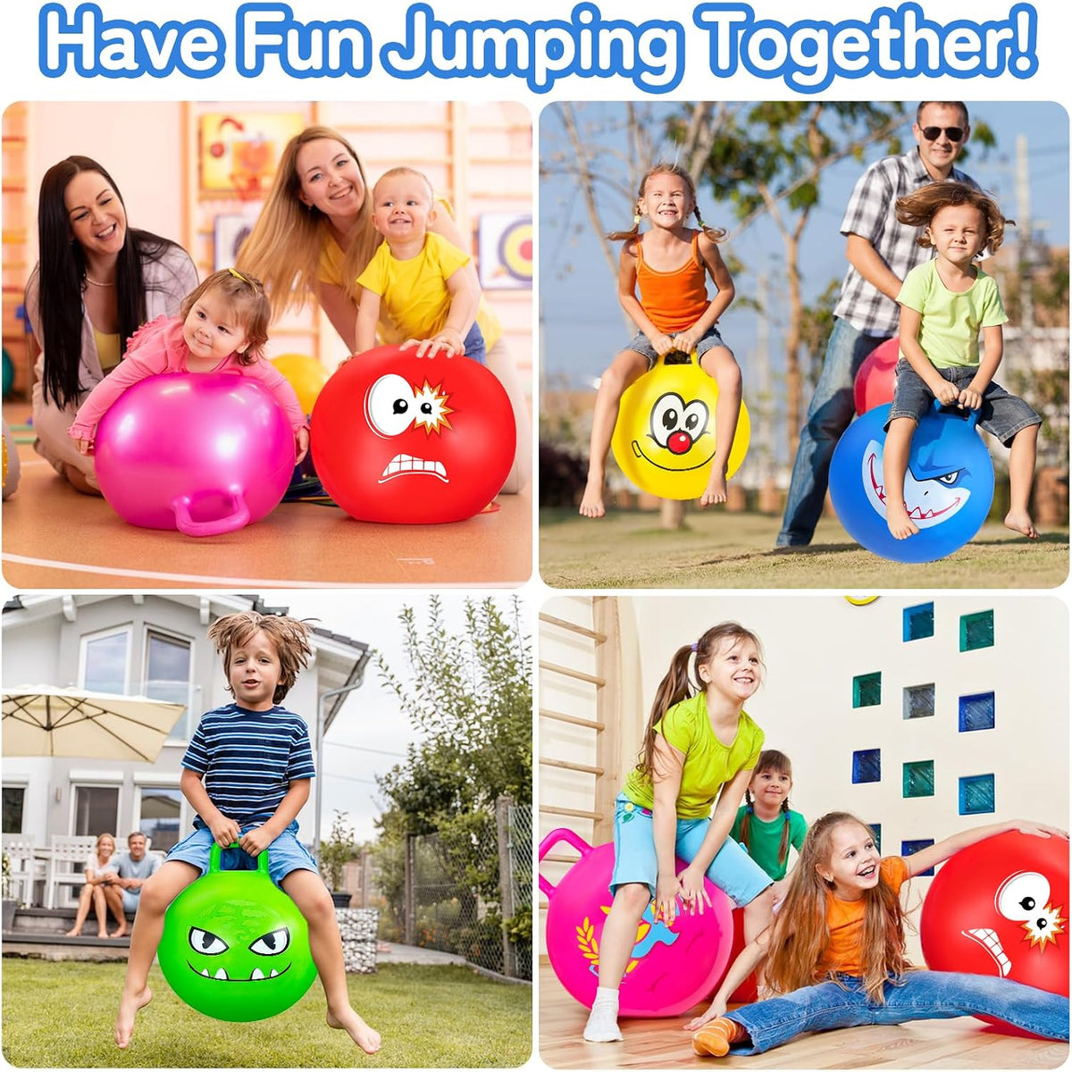 Bounce Balls with Handles for Kids - 5P 18inch Hopper Balls - image 4