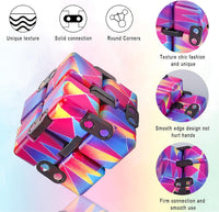 4 Packs Infinity Cube Toy Game for Kids and Adults - Black - image 3