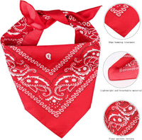 Yewong pet cowboy hat with chin strap and red paisley bandana - view 4