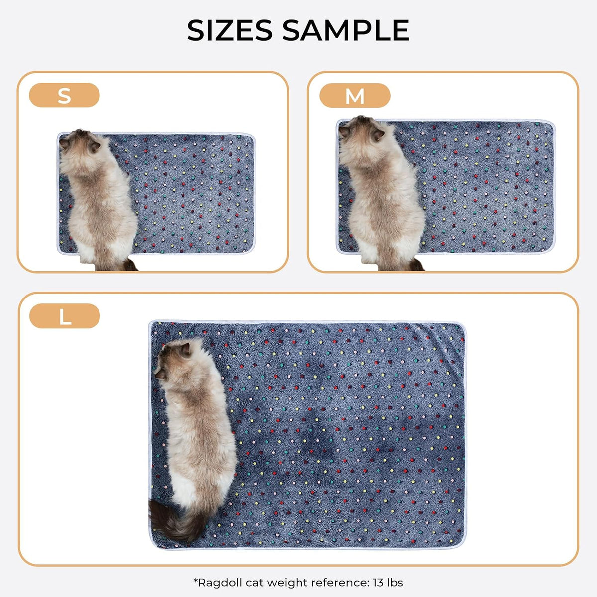 1 Pack 3 Blankets Super Soft Cute Dot Pattern Pet Blanket Flannel - Grey2 / 41x31 inch (Pack of 3) - image 3