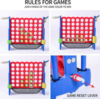 Giant 4 Row Game with Carrying Bag and Mesh Fabric .Giant 4-to-Score - Blue Red - image 2