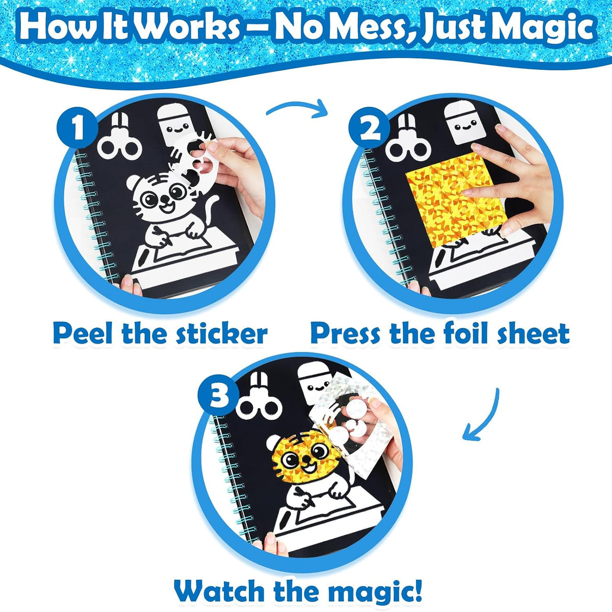 FUNNYB&G Foil Art Craft Kit for Kids - Happy Back to School - image 4