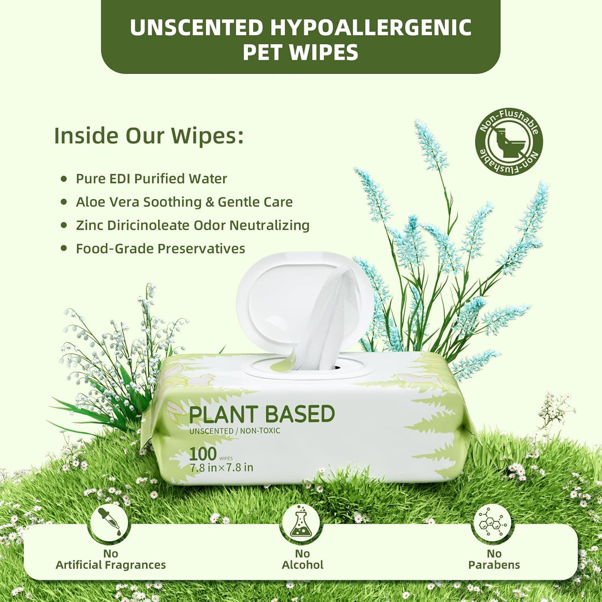 IMMHABI 400 Count Hypoallergenic Dog Wipes - image 2