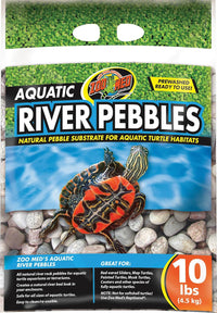 Zoo Med Aquatic River Pebbles for Turtle – Daily Care for Reptiles And Amphibians - 10 Pound (Pack of 1)