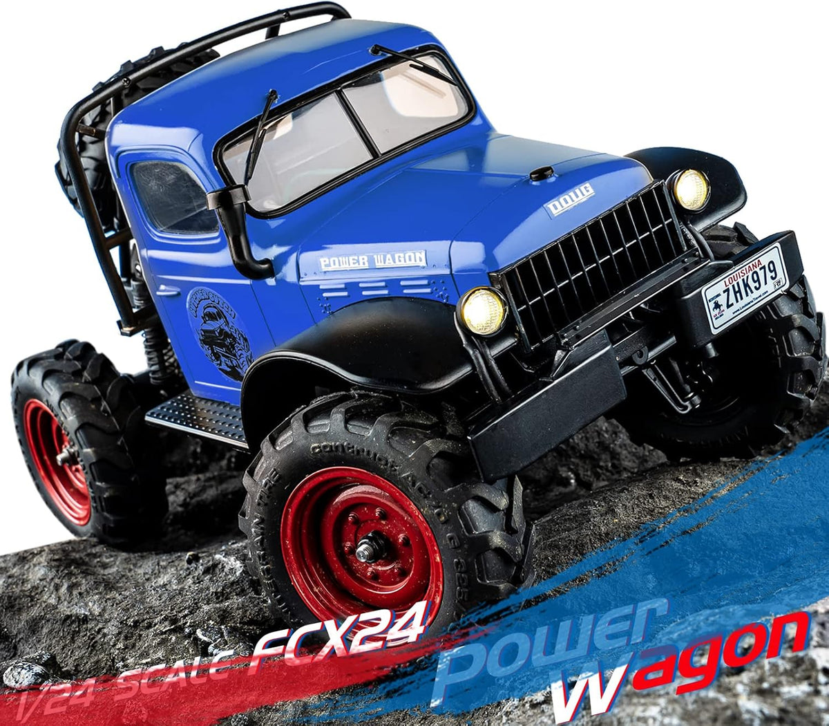 FMS FCX24S Power Wagon 1/24 scale RC crawler with portal axles - view 2