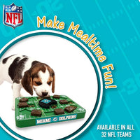 Pets First NFL Miami Dolphins Puzzle, Interactive Dog Treat Puzzle Toy