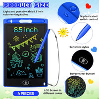 Zonon 4 Pcs LCD Writing Tablet for Kid, Red, Green, Pink - Blue - image 2