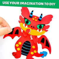 VKPI 4 Butterflies Foam Art Crafts Gift Kit - Dragons - image 4