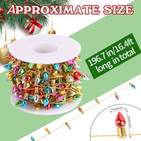 FOIMAS mini dollhouse fake Christmas string lights with colorful plastic bulbs - view 4