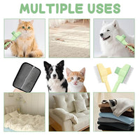 1 PCS Pet Hair Removal Glove w/ 2PCS Pet Combs,Electrostatic Gloves for Cats&Dogs Flea Comb,Dog Comb,Cat Comb,Brush for Shedding,Reusable Animal Fur Removal Tool for Couch,Furniture,Carpet,Curtain