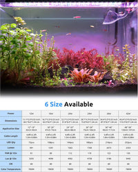 SEAOURA WRB LED Aquarium Light with Timer for 24-30in Freshwater Fish - For 48'' - 54'' Tank - image 4