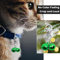 Cat Bell 2 Pack, Pet Collar Bells for Cats and Dogs - Green / Small - image 3