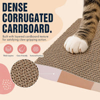 SIDAZON Cat Scratching Board cat Scratcher Cat Scratch Pad Cardboard - 4-Pack - image 2