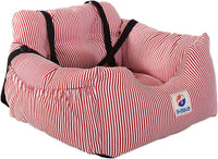 BLOBLO Dog Car Seat Pet Booster Seat Pet Travel Safety Dog Bed - Red Stripe - image 2