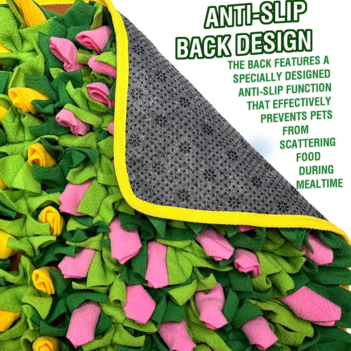 Snuffle Mat for Dogs, Sniff Mat for Cats Puppies Rabbits - Pink - image 3