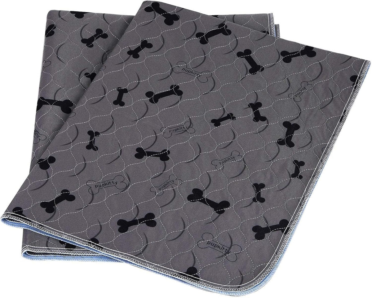 Washable Dog Pee Pads with Free Grooming Gloves - 24x36 Inch (Pack of 2)