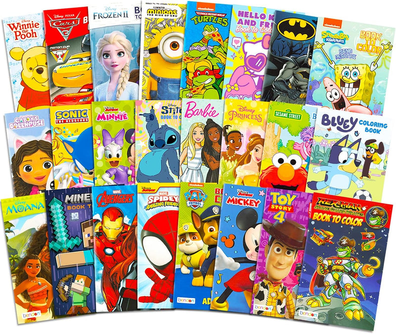 24 Mini Coloring Books for Kids 4-8 3-5 Bulk Small Activity Book