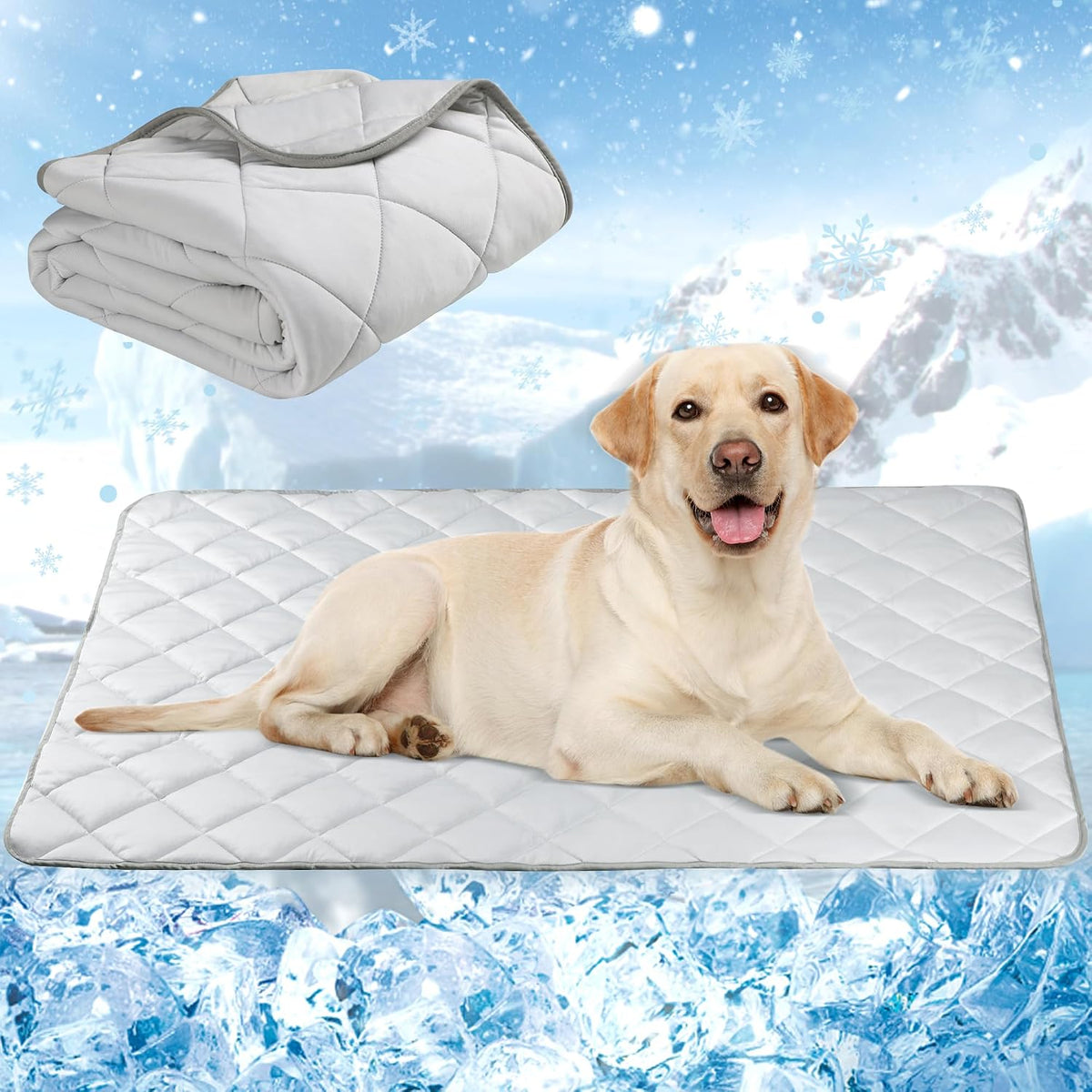 Pet Dog Cooling Mat, Outdoor Dog Cooling Pad - Medium(28*40) / Gray
