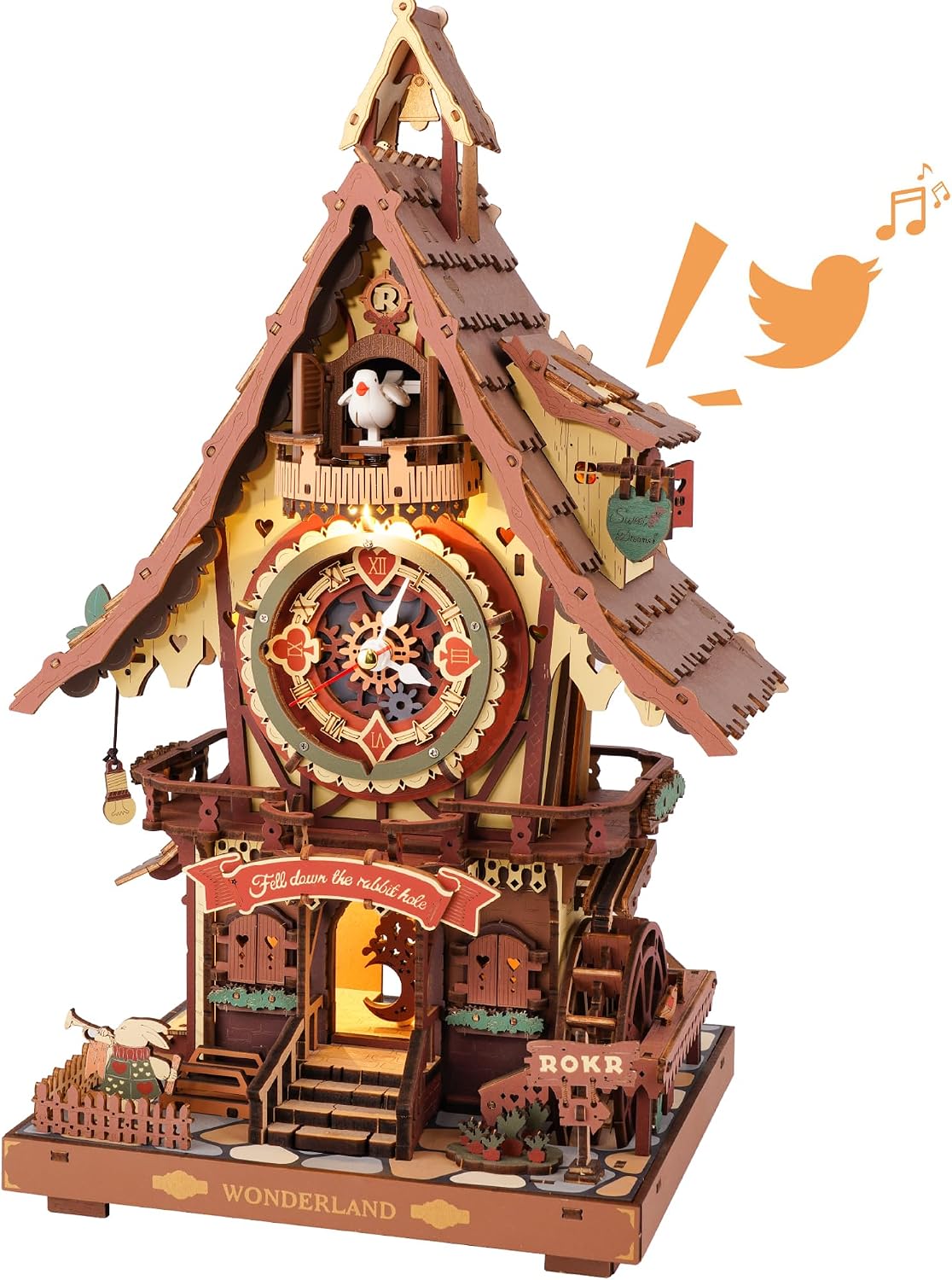 ROKR 3D Wooden Puzzles for Adults, Cuckoo Clock Model Kit
