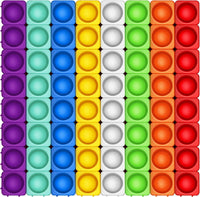 Candisplay giant silicone pop fidget blocks in red, yellow and green, 16 pieces - view 4