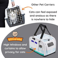 Soft-Sided Airline Approved Cat Carrier with Expandable Hideaway - Baby Blue Roamer - image 4