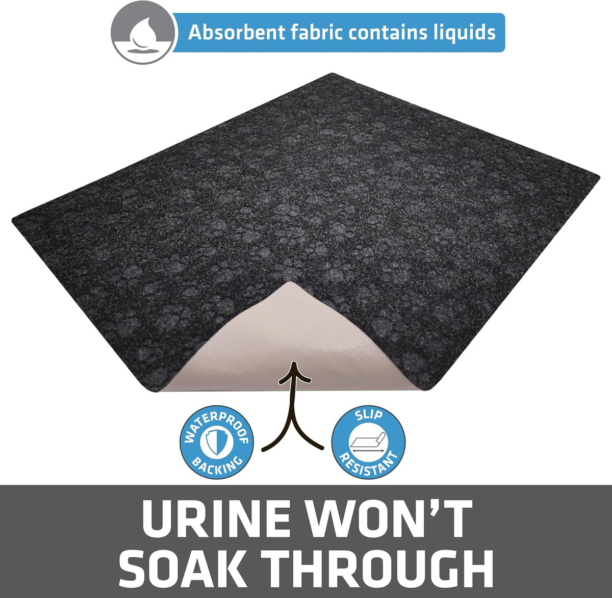 Drymate Cat Litter Box Mat, Litter Trapping Mat - Black / 28x34 Inch (Pack of 1) - image 3